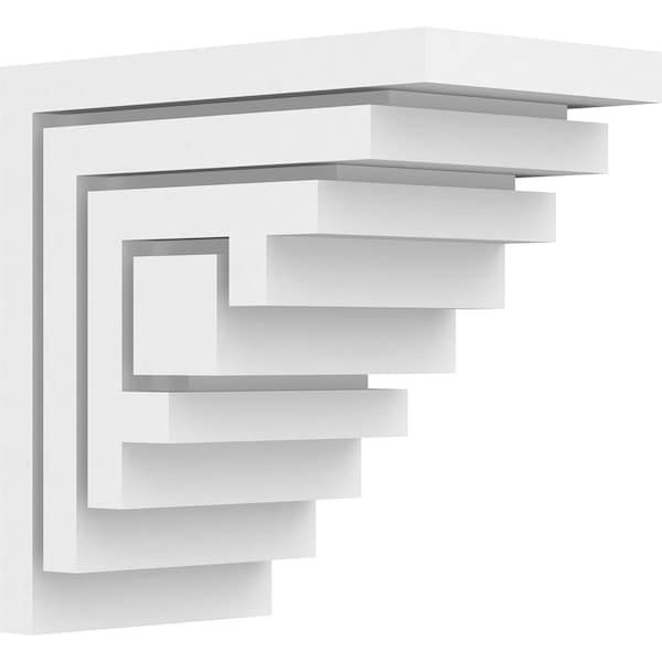 Ekena Millwork Standard Landon Architectural Grade PVC Bracket, 3"W x 5"D x 5"H BKTP03X05X05LAN - main